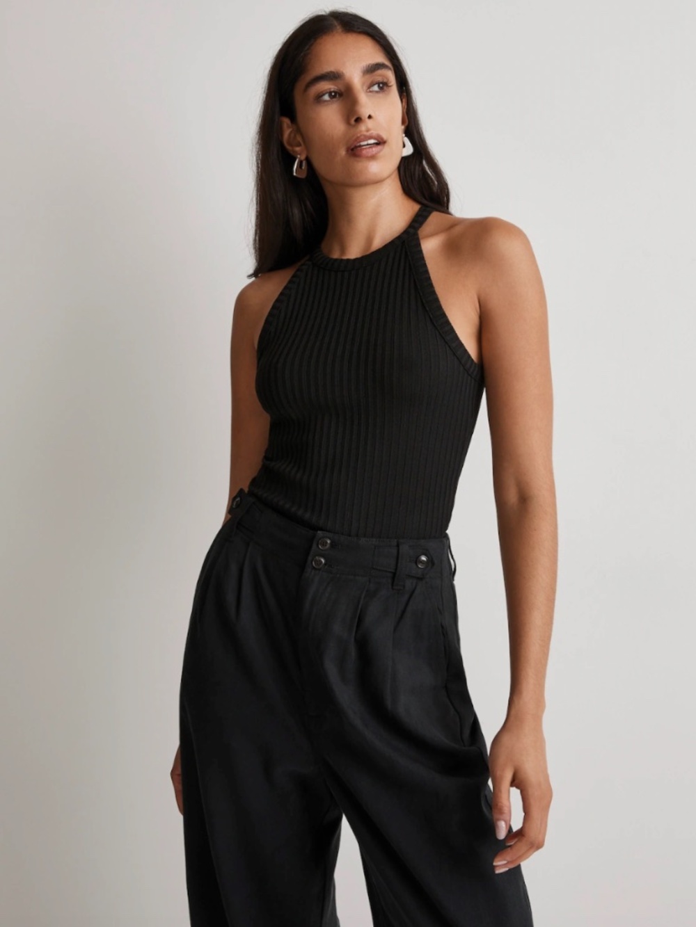 Madewell Ribbed Cutaway Crewneck Tank